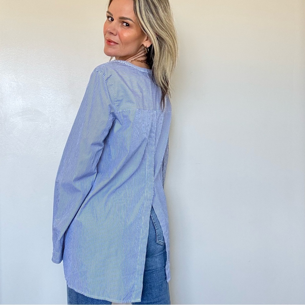 Theory Ofeliah Taff Stripe Top - Picture 9 of 16